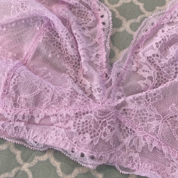 GAP Lilac Lace Plunge Unlined Bralette XL - Picture 4 of 9